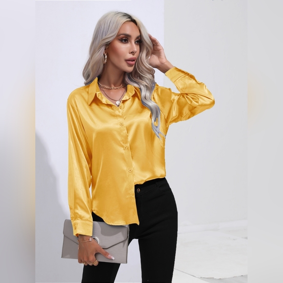 Collared Neck Buttoned Long Sleeve Shirt - Picture 4 of 4